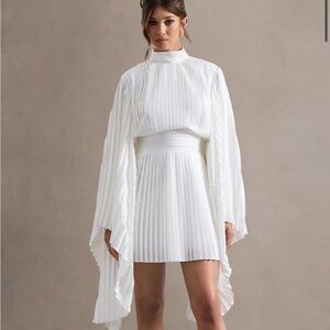 Club L London White Asymmetrical Dress